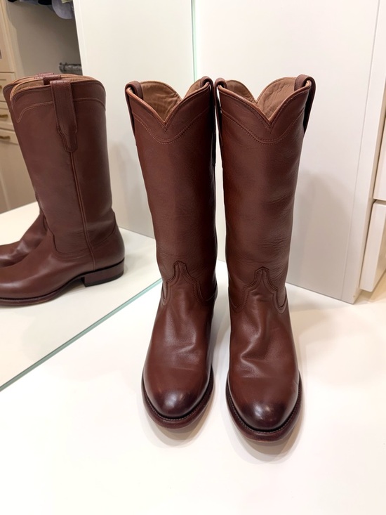 Tecovas Shoes - Tecovas Tan and Brown Leather Wide Cowboy Boots
